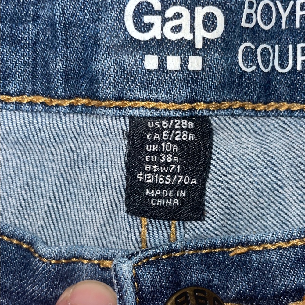 GAP Boyfriend Fit Denim Jeans - Dark Blue - Picture 4 of 9